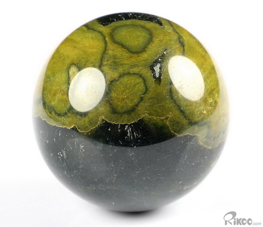 2.0" Ocean Jasper Carved Crystal Sphere, Crystal Healing