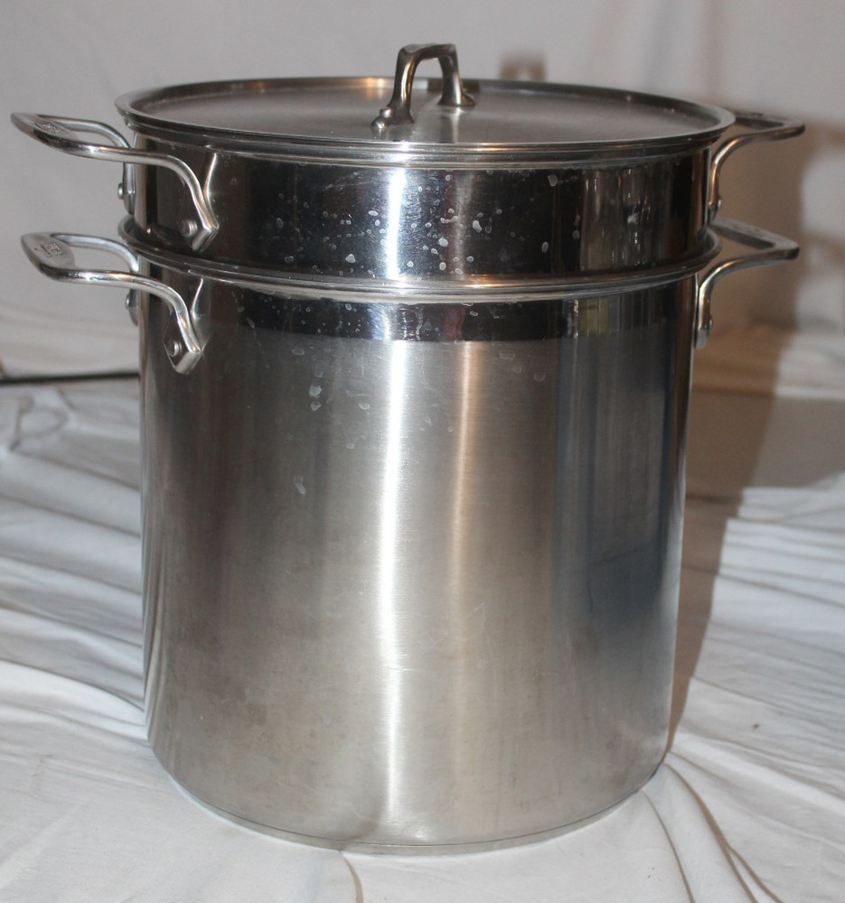 Al-Clad Steamer Pot 3 Pc Set 10" tall