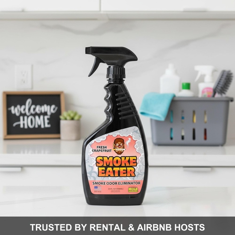 Smoke Eater Odor Eliminator Spray, Fresh Grapefruit, 22 oz — Breaks Down S