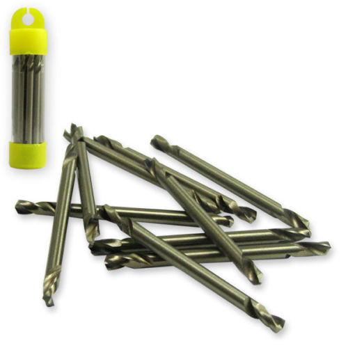 10pc Double Ended Cobalt M35 Drill Bit Set-1/8"