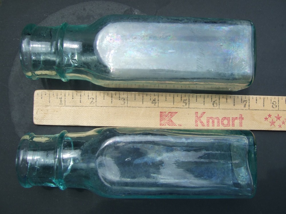 Lot Of 2 Green Bottles