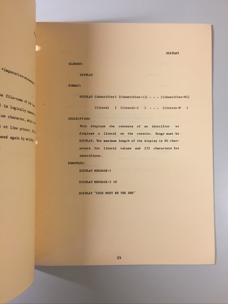 Vintage California Software NPS MICRO-COBOL Users Guise 2.1