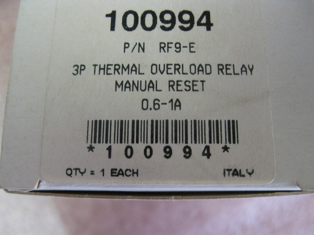 LOVATO RF9-E OVERLOAD RELAY 100994