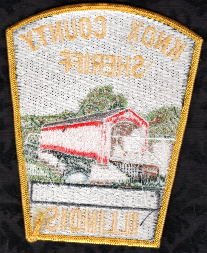 Knox County Illinois Sheriff Shoulder Patch == " Wolf Covered Bridge"