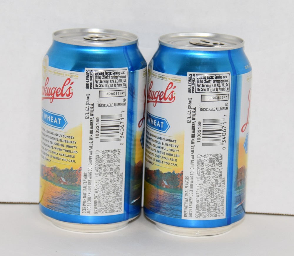Leinenkugel - Sunset Wheat - One Empty 12oz. Beer Can - Chippewa Falls, WI
