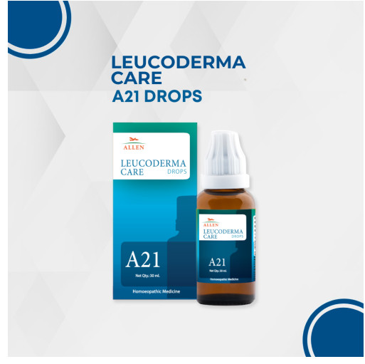 Allen A21 Homeopathy Leucoderma Drops (30ml)