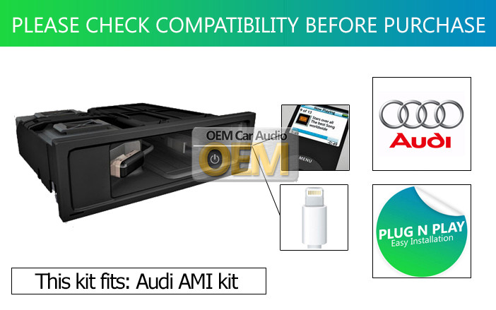 AUDI IPHONE LEAD APPLE AMI LIGHTNING CABLE CONNECTOR