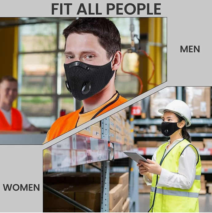 Washable & Reusable Half-Face Shield - Anti-Dust/Pollution Protective Facepiece