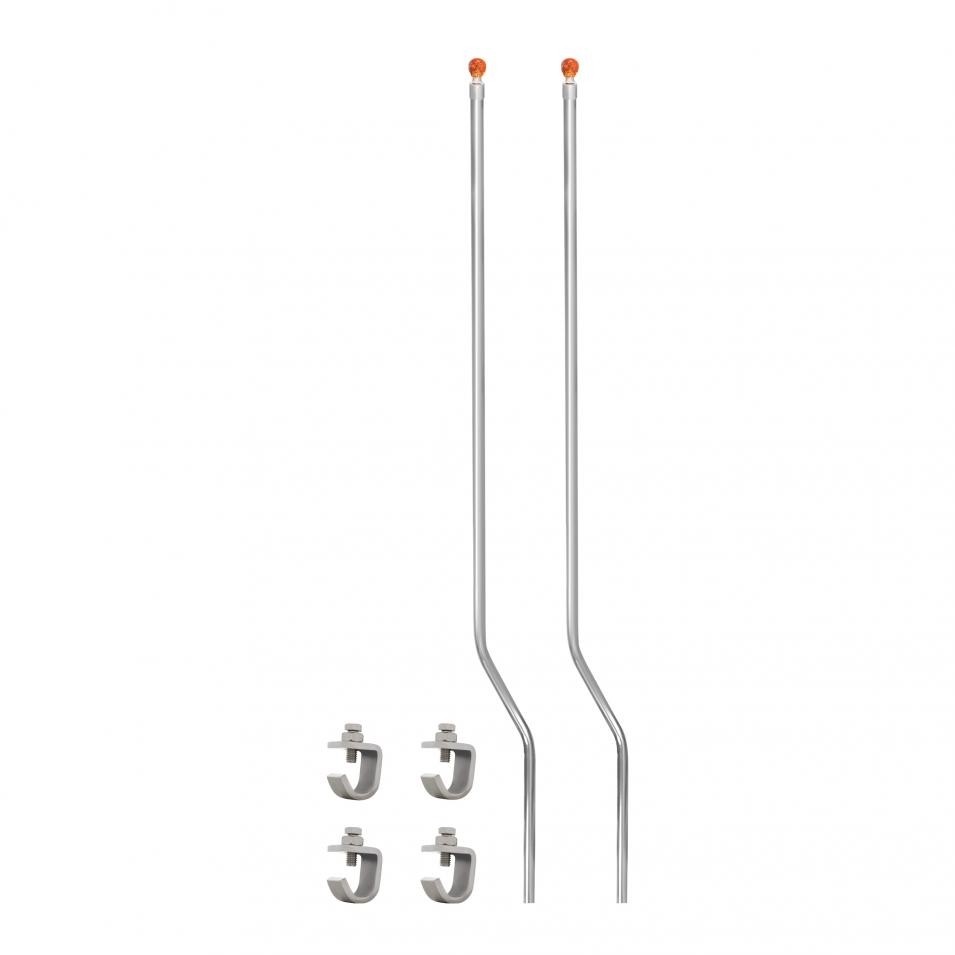 Stainless Bumper Guide Kit w/ Skull Top - Amber