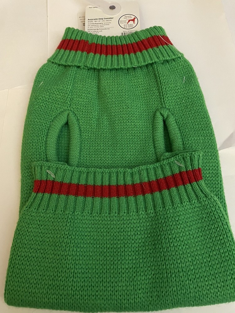 Christmas Avocado Dog Sweater- Size- Medium