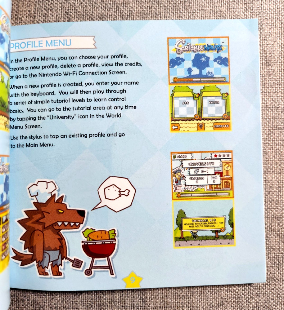 Scribblenauts Instruction Booklet - Manual Only - Nintendo DS