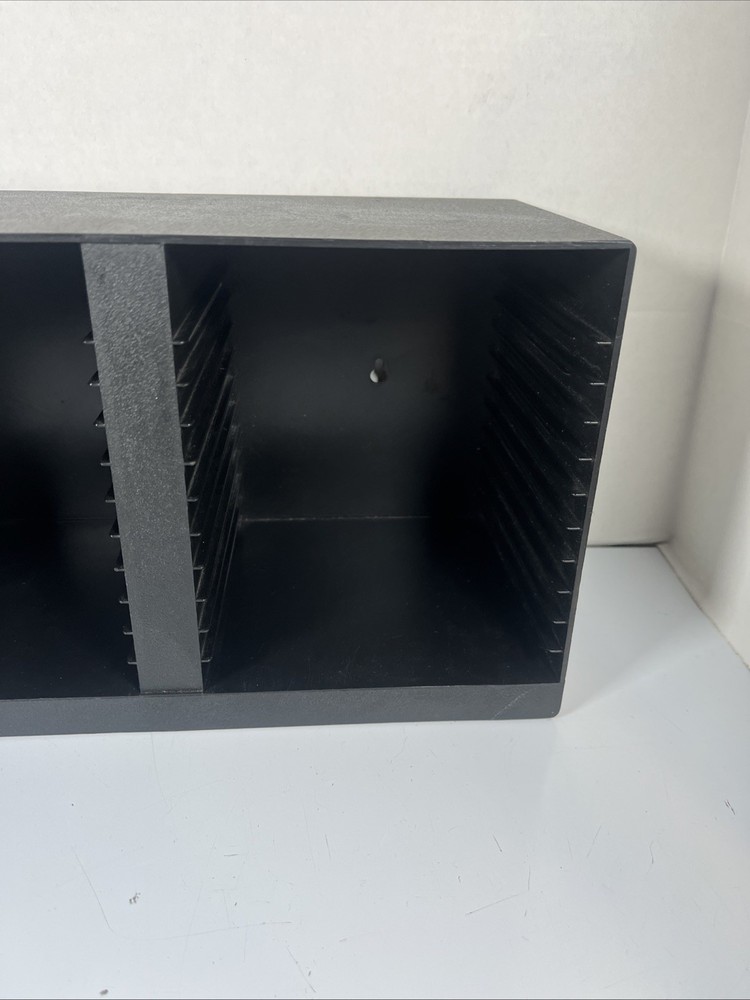 Vintage Laserline 36 CD Storage Rack Holder Wall Mountable Black Plastic Case