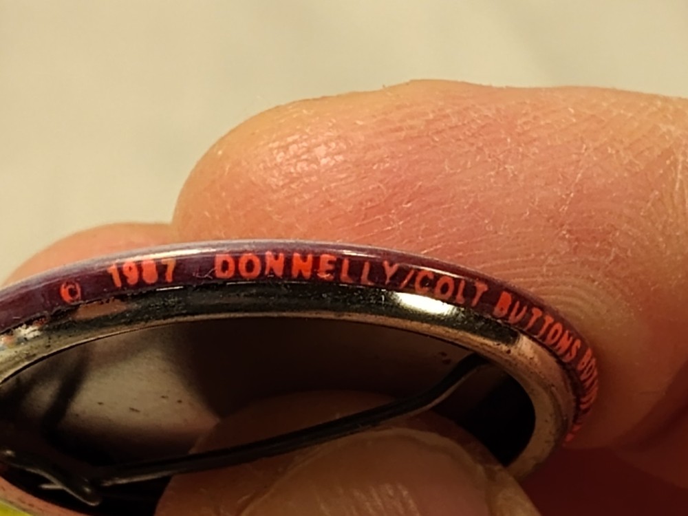 Vintage CIA Off Campus 1987 Protest Pinback Button