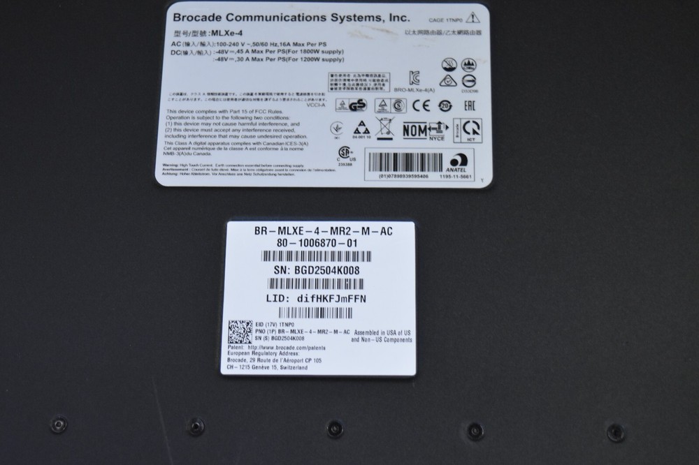 Brocade MLXE-4 Core Router - Assorted Modules *READ*