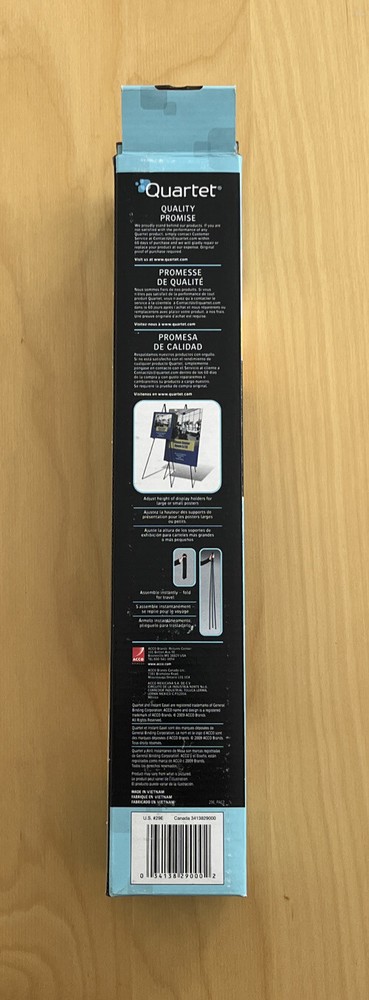 Quartet Instant Easel COMPACT Folding & Portable Model #29E - New - presentation