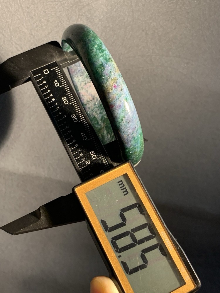 58.5mm Natural High Grade Ruby Zoisite Bangle/Crystal Gem Bangle