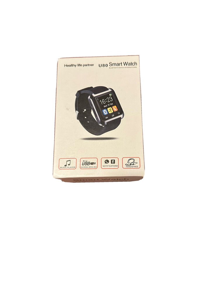 U80 Bluetooth Multi-Function Health Smart Watch in Box! White!