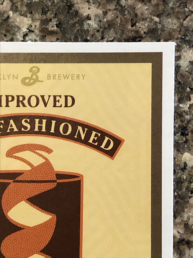 PRINT AD 2016 Brooklyn Brewery Improved Old Fashioned Cocktail Based 4”x5” Ad