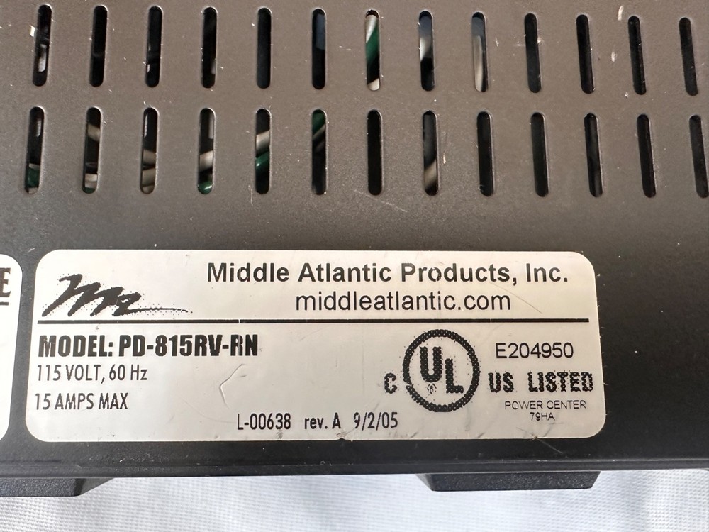 Middle Atlantic Products Power PD-815RV-RN - four available
