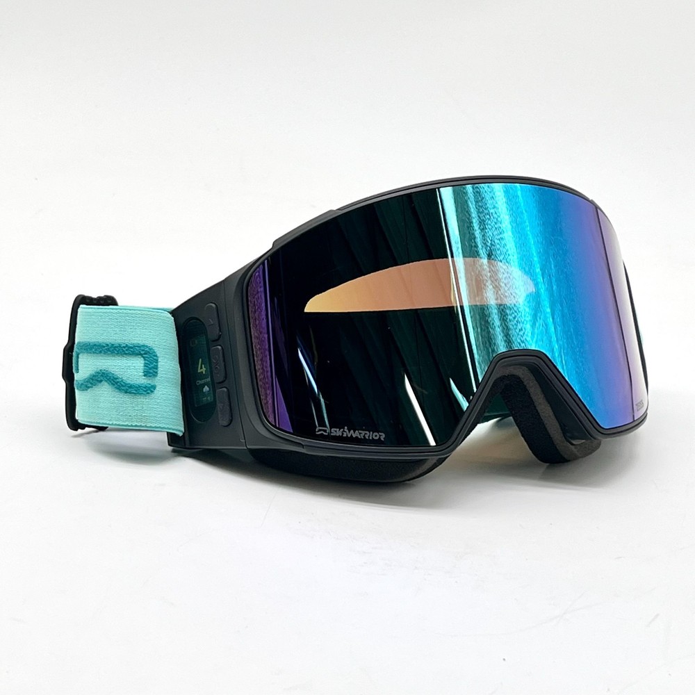 SKIWARRIOR Black Smart Wireless Intercom Audio Ski Goggles With Detachable Strap