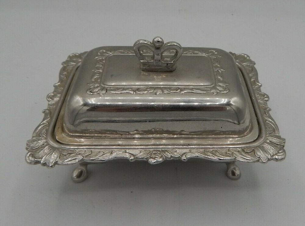 Metal Standing Footed Serving Dish Condiment