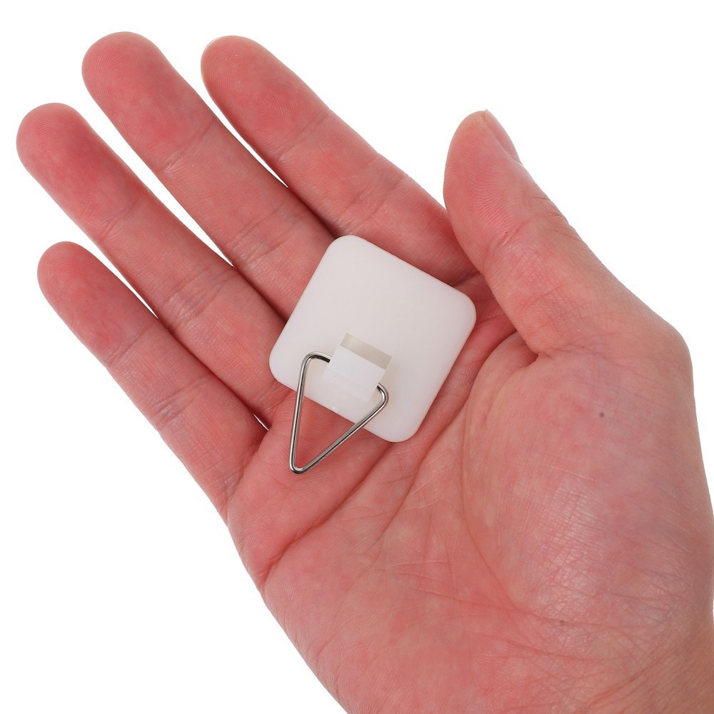 40 Pcs Wall Plate Hanger Small Vertical Holders for Invisible Adhesive