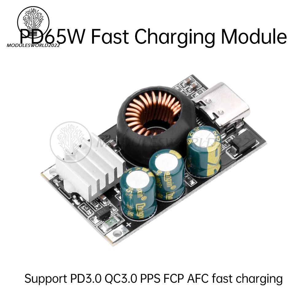 65W Type-C Mobile Phone Fast Charging Board DC Buck Car DIY Modification Module