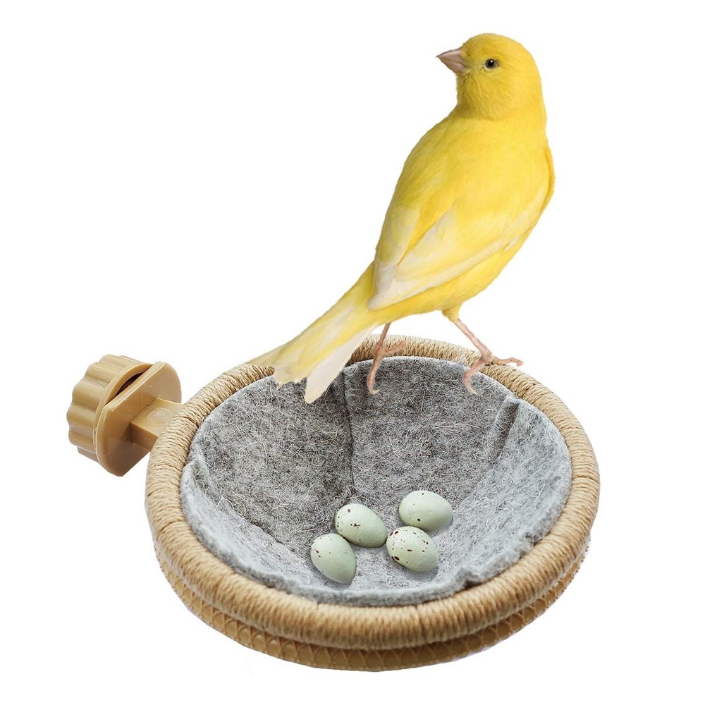 FOIBURELY 8 Pcs Solid Canary Plastic Eggs Hatching Trick The Birds to...