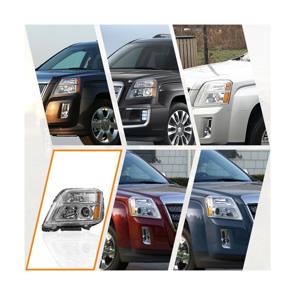 Headlight Assembly Compatible with GMC Terrain 2010 2011 2012 2013 2014 2015,...