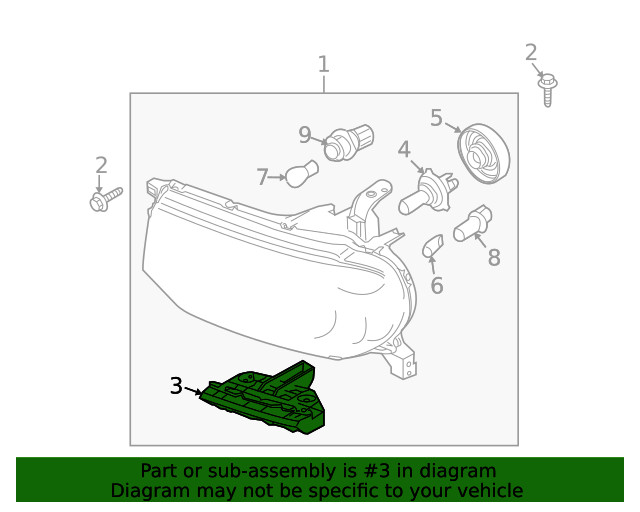 Genuine Nissan Headlight Bracket 62229-1FA0A