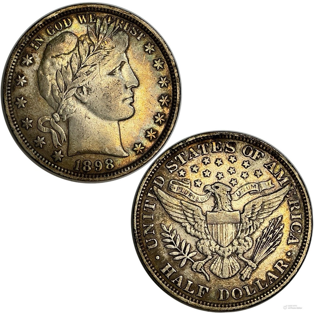 1898 Barber Half Dollar 90% Silver