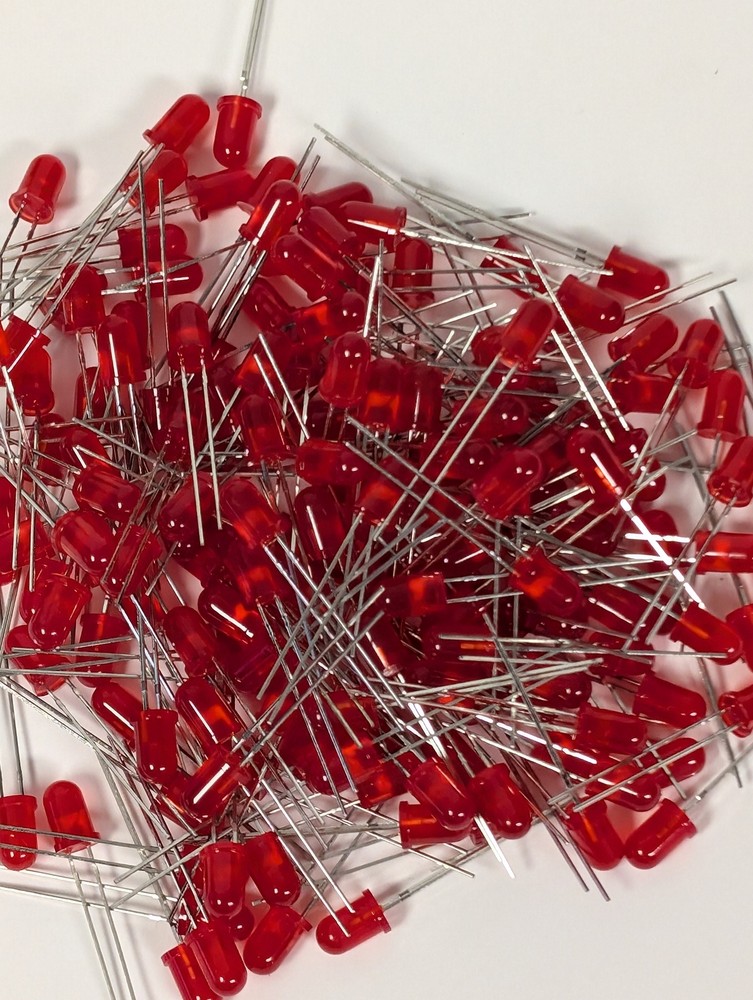 EVERLIGHT T-1-3/4 (5mm) RED LED (500 Pack)