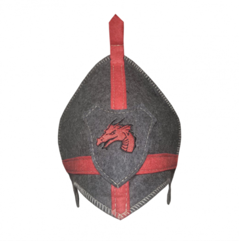 Sauna hat -  Viking, wool 100%, grey