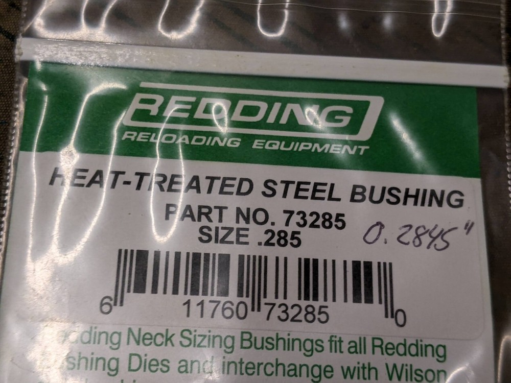 Redding neck sizing bushing assortment, 13 peices