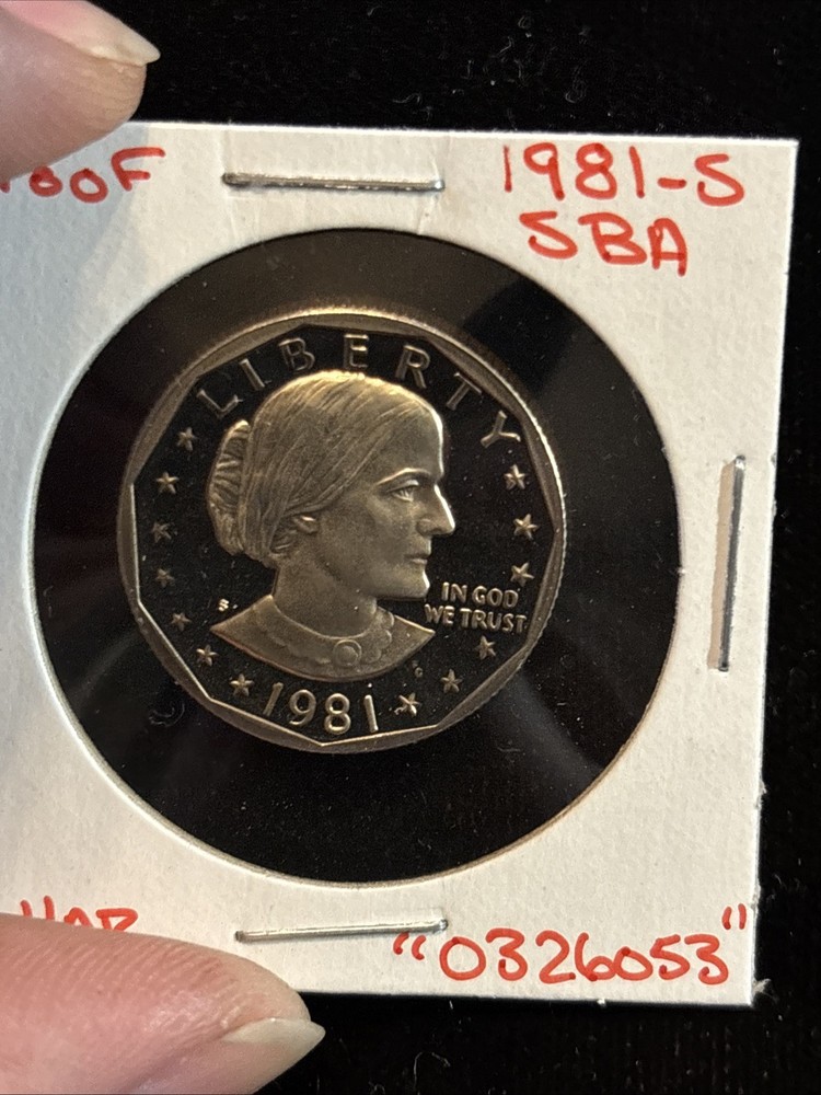 1981 S Susan B Anthony Dollar Proof “0326053” SBA $1