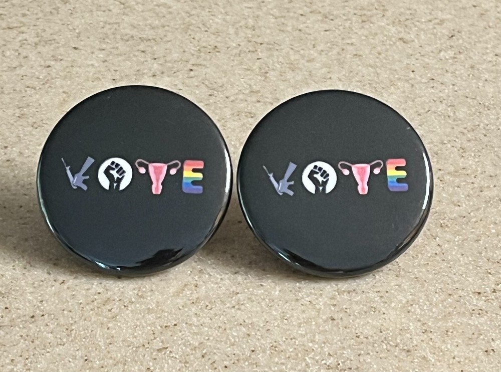 Human Rights Pin-Backs 2-Pack, 1 1/2 inch Each
