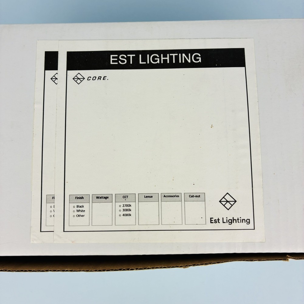EST Core Hoop Smooth Frame 2.0 Recessed Twin White Adjustable Downlight