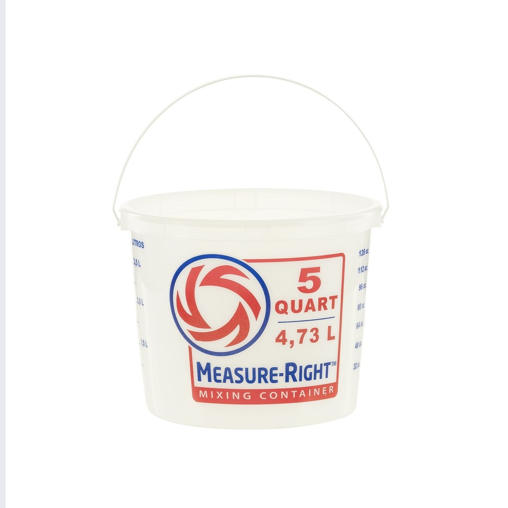 (2 pack) 5 Quart Round Measure Right Plastic Mixing Bucket, Translucent, 1 Each