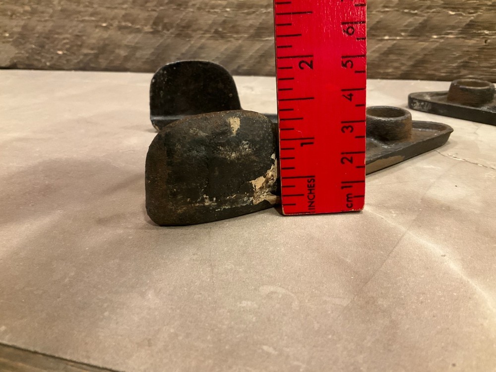 Vintage Primitive Extension Ladder Brackets Cast Iron Hardware Repurpose