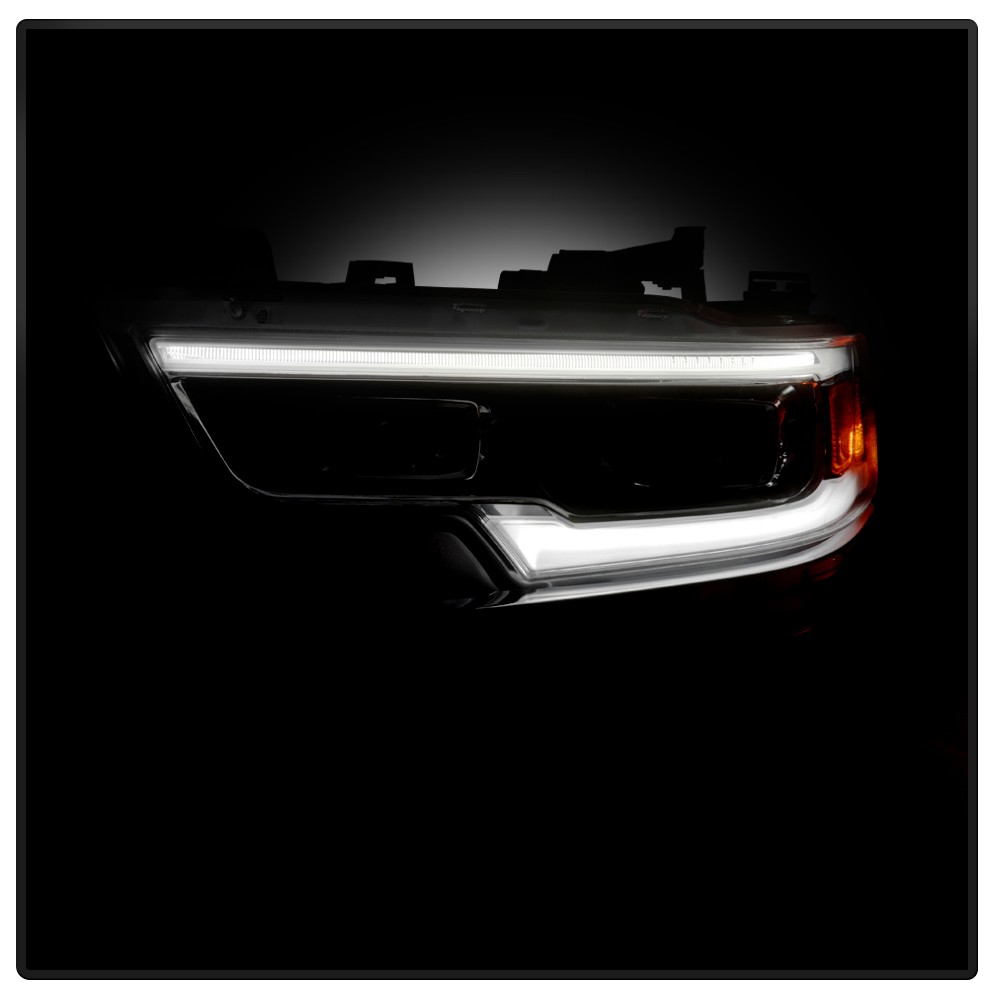 For 2021-2024 Ram 1500 Full LED Projector Headlight Chrome Bezel Left Driver