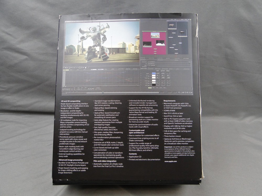 Apple Shake 4 Advanced Digital Compositing with Serial Numbers Big Box