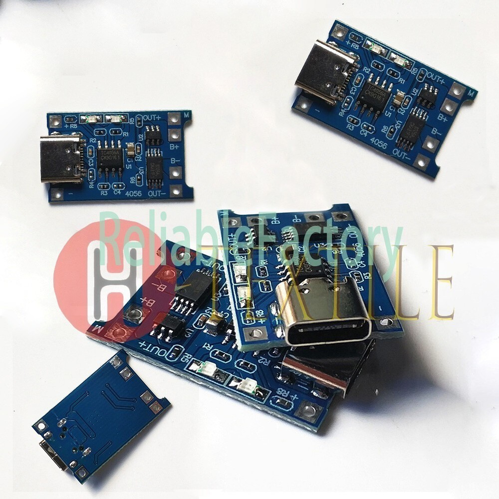 5PCS TP4056 1A lithium battery charging board module TYPE-C USB interface combo