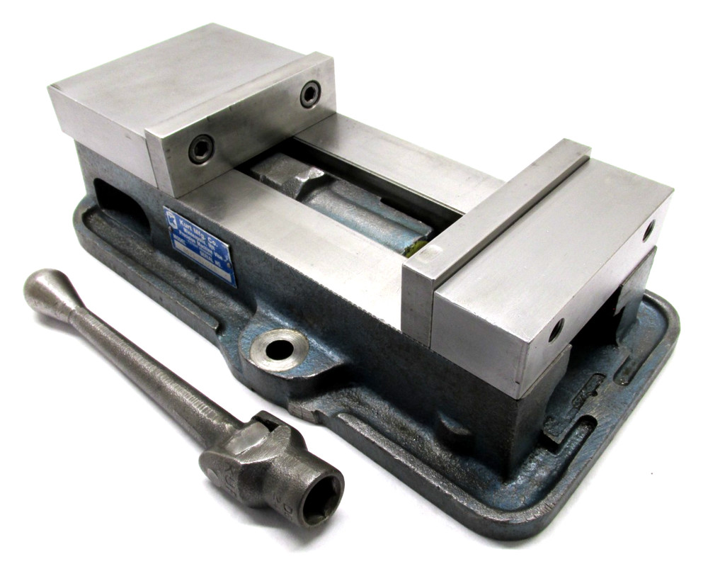 NICE! KURT ANGLOCK 6" MILLING MACHINE VISE w/ JAWS & HANDLE - #D675