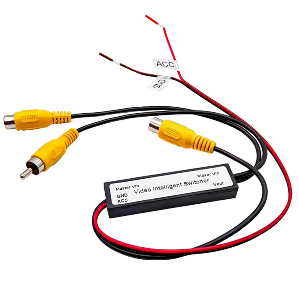 2 Channel to 1 RCA Video Switch for Car Rear & Front Camera Automatic 12V
