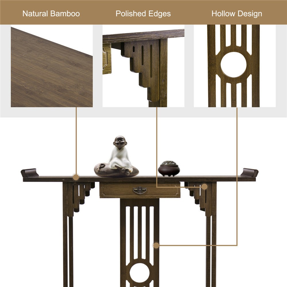 Rustic Console Sofa Table Narrow Console Table with Shelf Wood Entry Hall Table