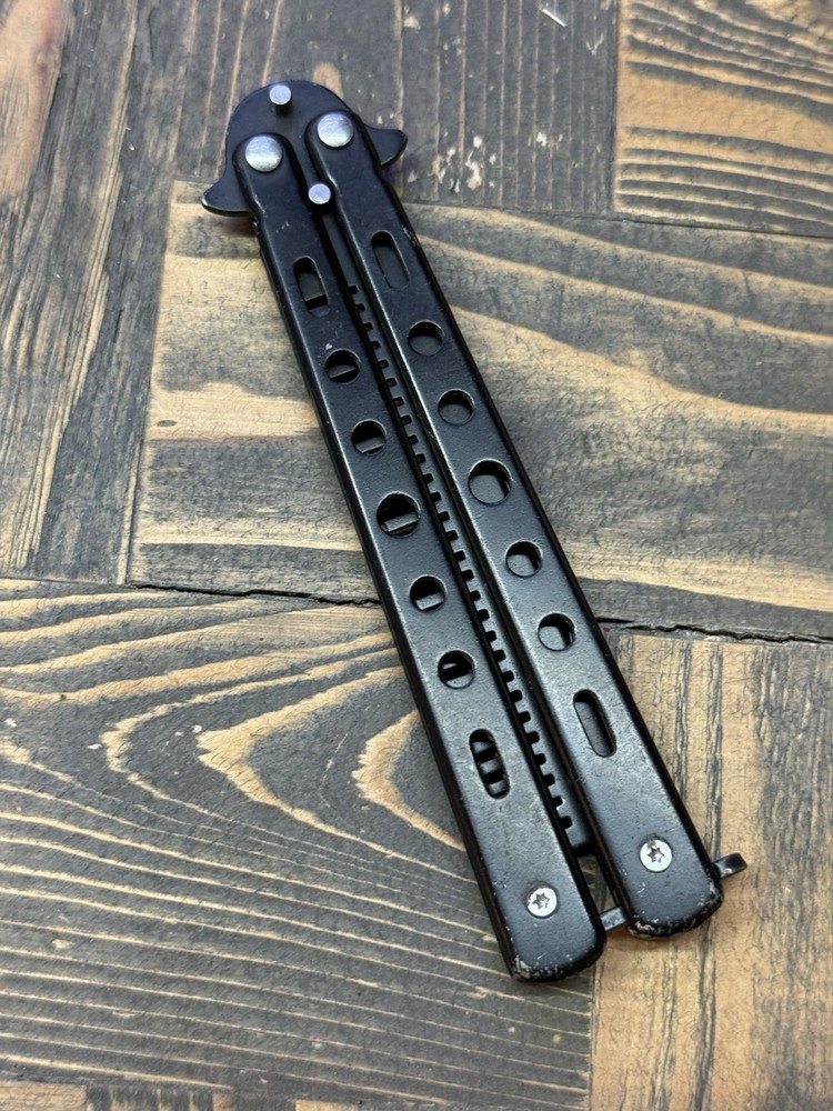 Benchmade Engraved Practice Butterfly Comb Knife Trainer Tool Black Used