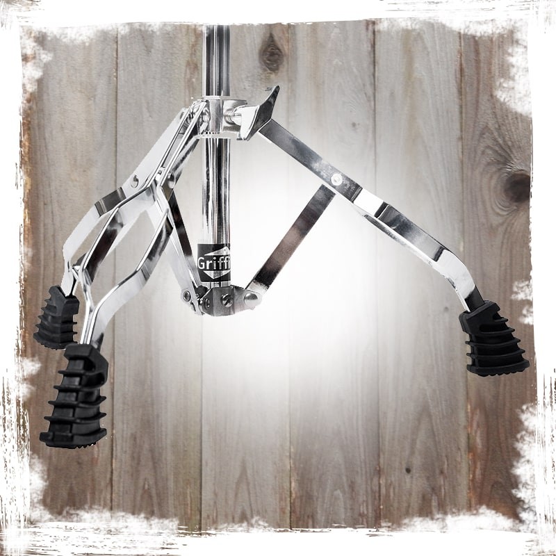 2-PACK Snare Stands | Holder for Tom Drums & Practice Pad Chrome Mount Hardware