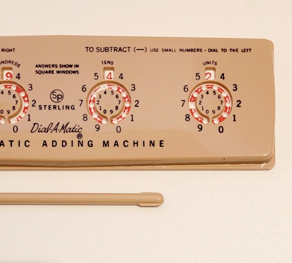 VTG STERLING "ADD IT" AUTOMATIC ADDING MACHINE--WITH BOX AND STYLUS
