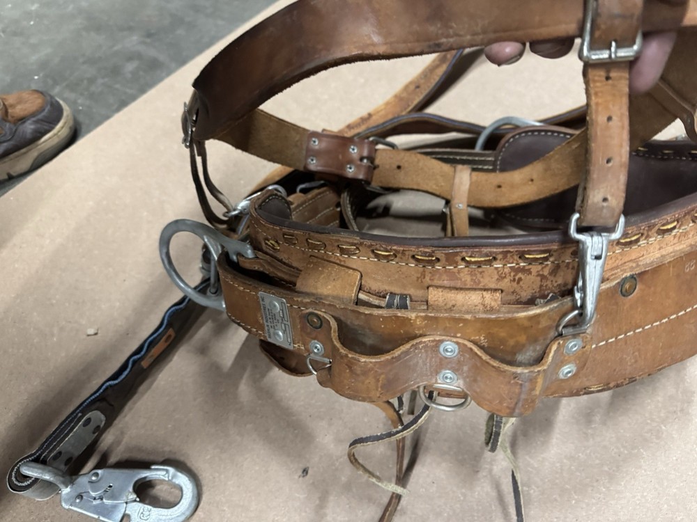 Bashlin Climbing Belt Harness Size D26 Bashlin Bag Strap Lineman Arborist Tree
