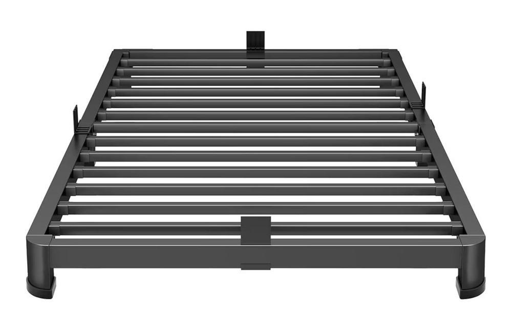 Twin Bed Frame 4 Inch Low Profile Metal Platform Heavy Duty Black